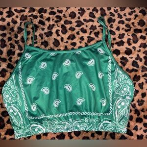 💚Green Bandana Crop Tank💚